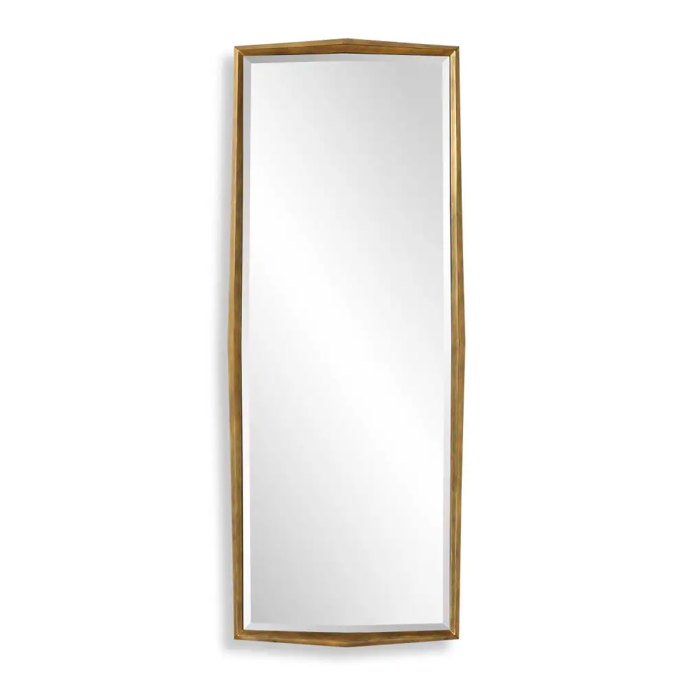 Wooden Faceted Mirror