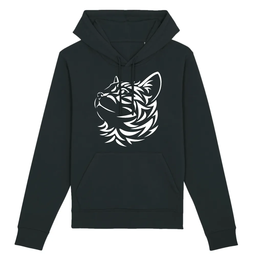 Allover Cat Graphic Pullover Hoodie