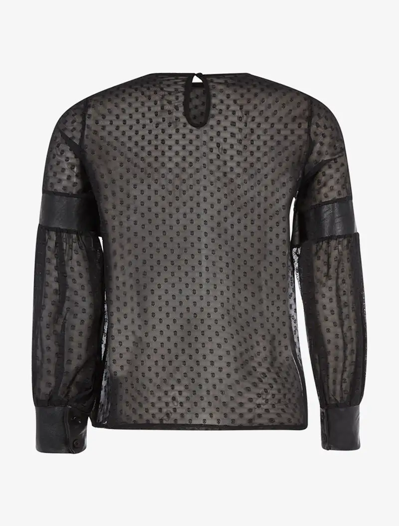 Classic Long Sleeve V-Neck Blouse