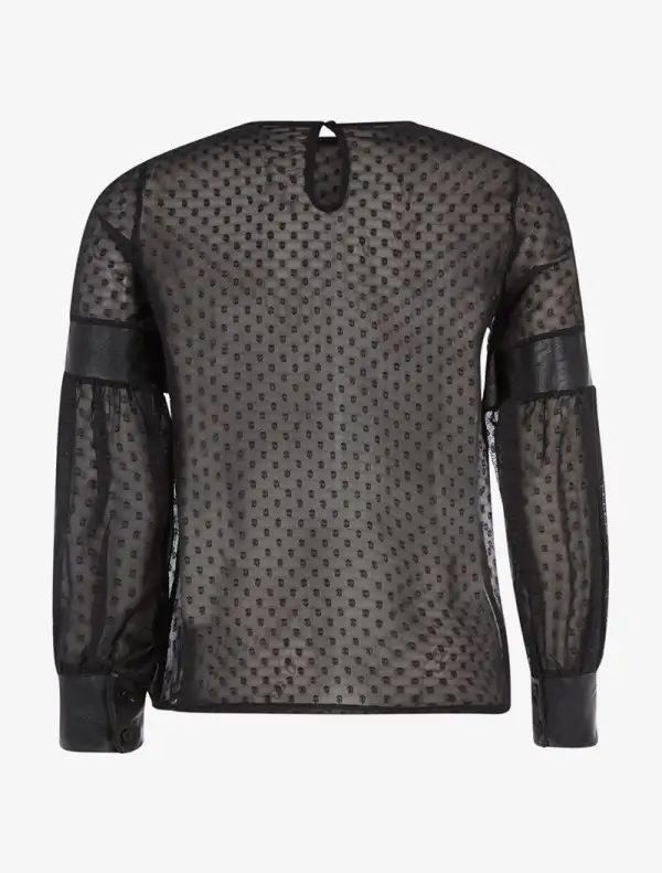 Classic Long Sleeve V-Neck Blouse