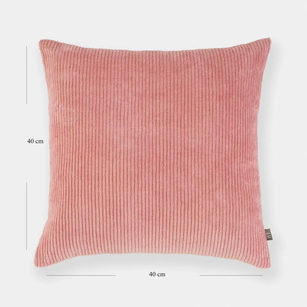 Pink Textured Square Cushion Cover