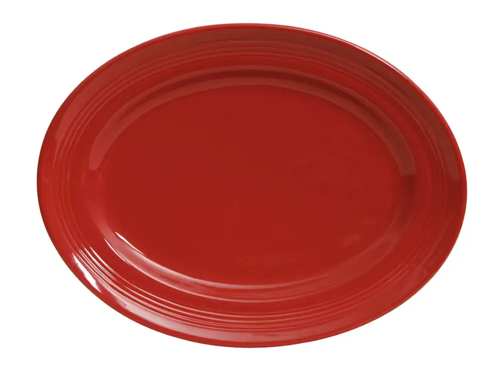 Concentric Pattern Oval Platter