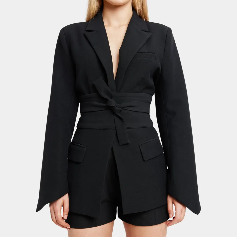 Refined Belted Women's Blazer