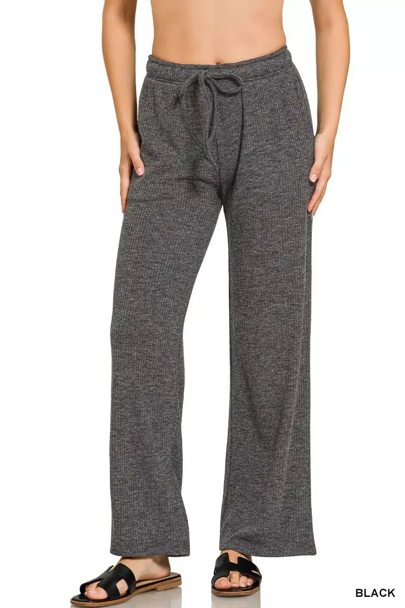 Ribbed Drawstring Lounge Pants