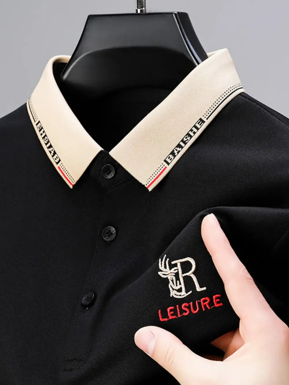 Pocket Detail Contrast Collared Polo Shirt