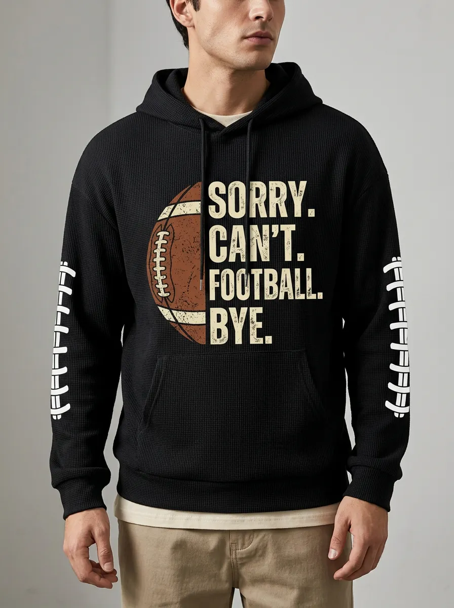 Football Graphic Casual Hoodie