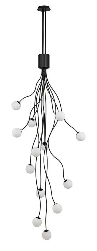Cascade Glass Sculptural LED Chandelier