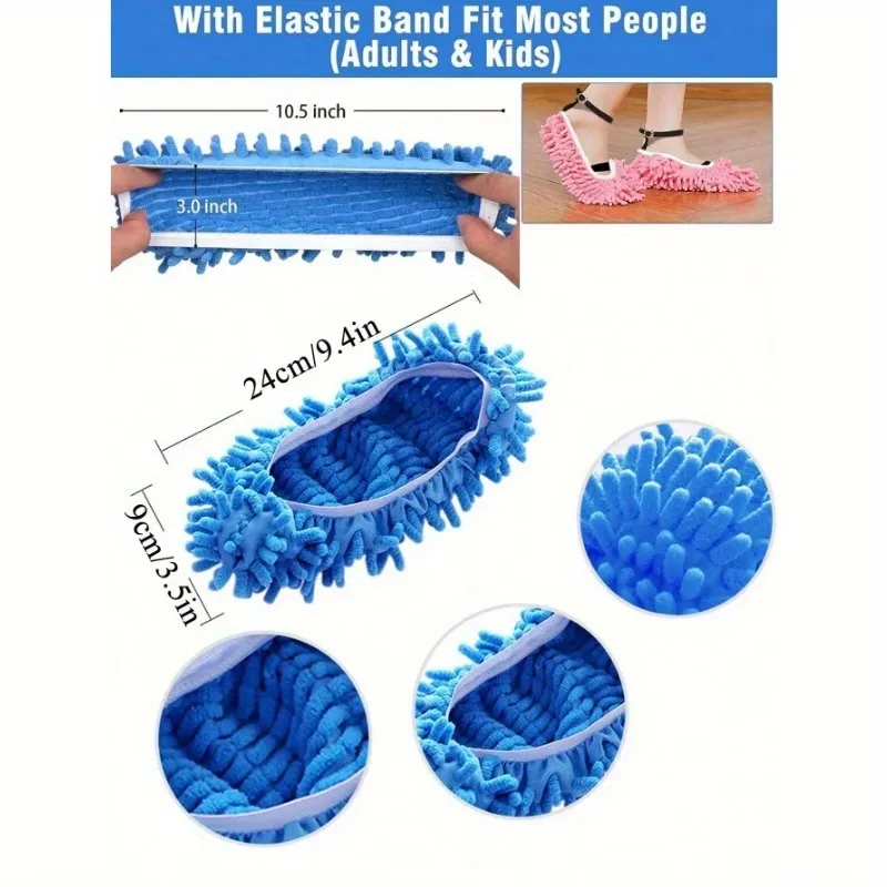 1 Pair Multifunctional Cleaning Slipper Covers