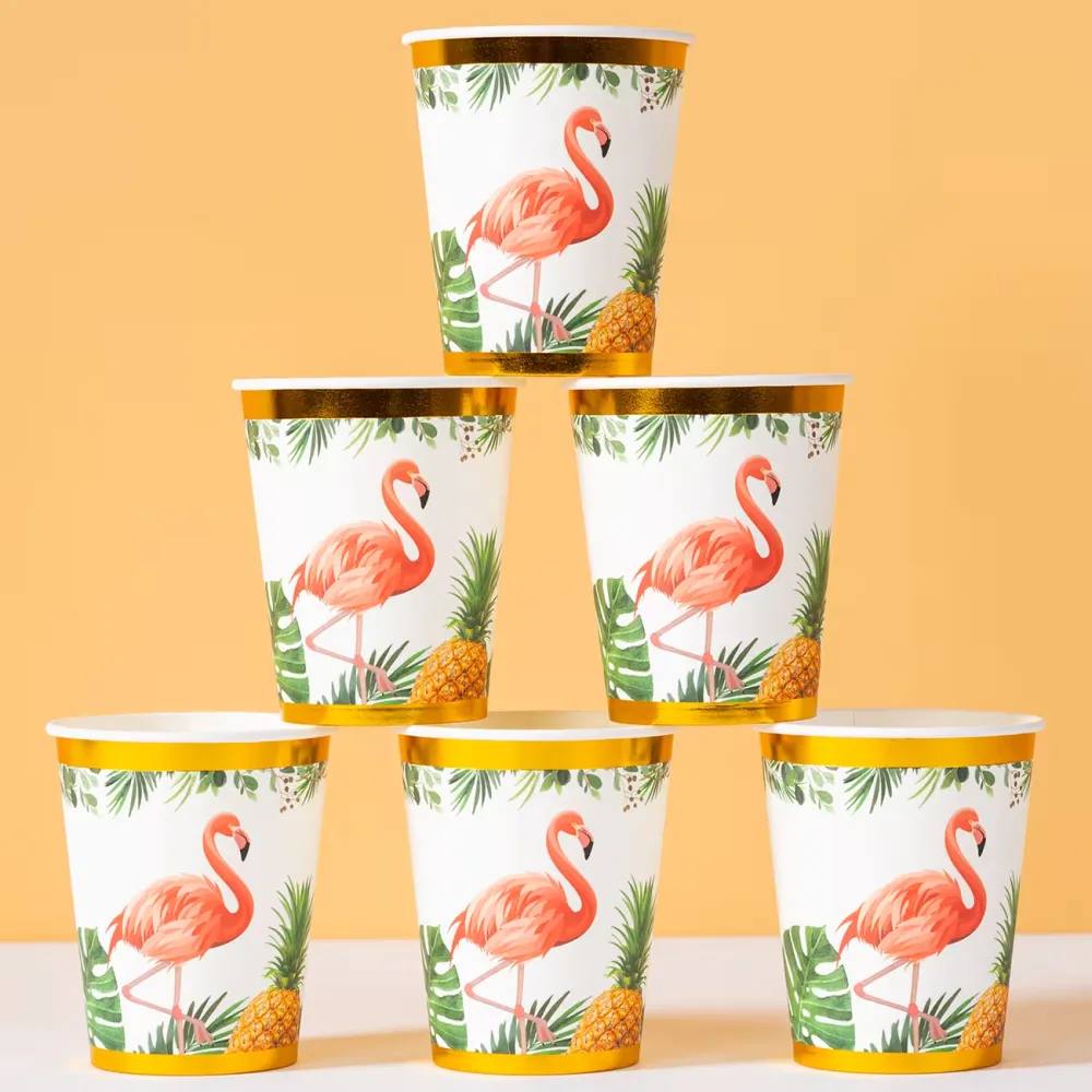 25 Pcs Flamingo Disposable Cups