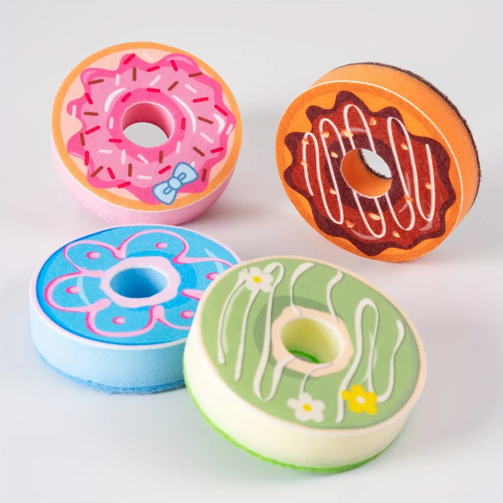 4 Pcs Cute Dessert Dish Washing Sponges