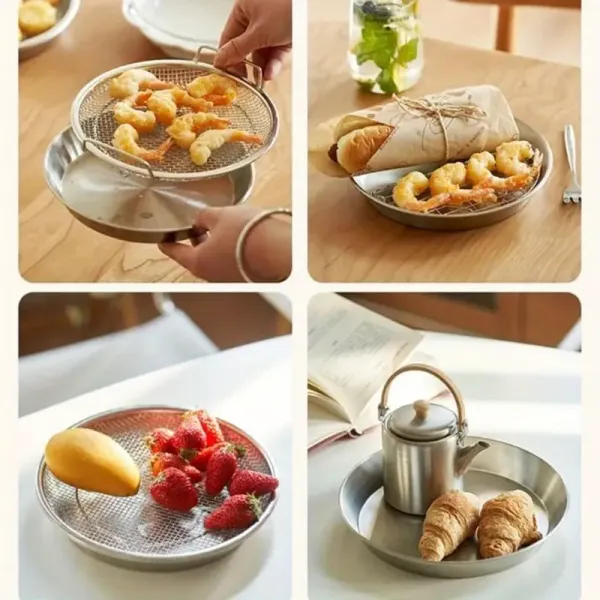 2pcs Kitchen Kit with Grease Strainer