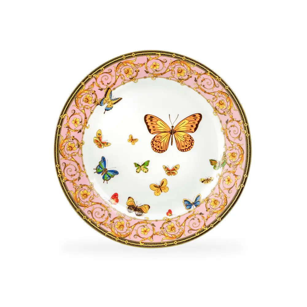 Classic Butterflies Ornament Porcelain Dessert Plate