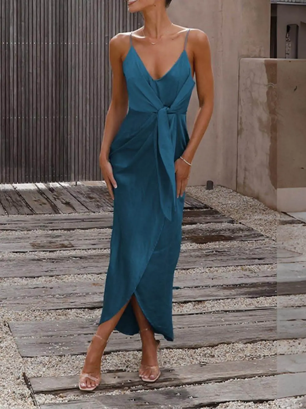 Stylish Strappy Halter Dresses Midi Dress