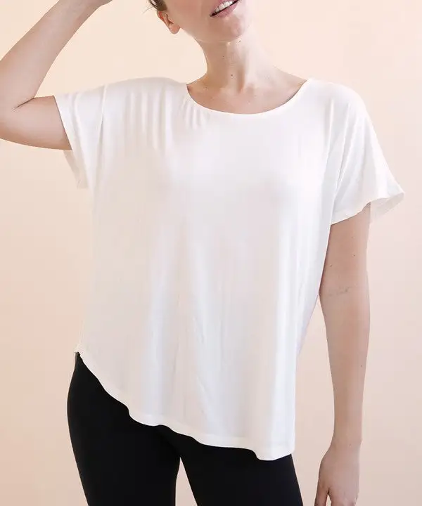 Bamboo Casual Dolman Sleeve Top Tee