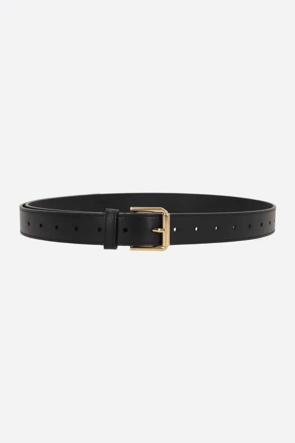 Gold Tone Leather Waist Belt