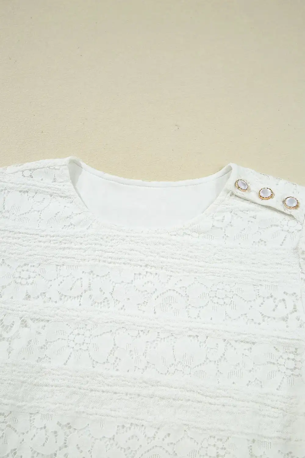Balanced Detail Lace Long Sleeve Mini Dress