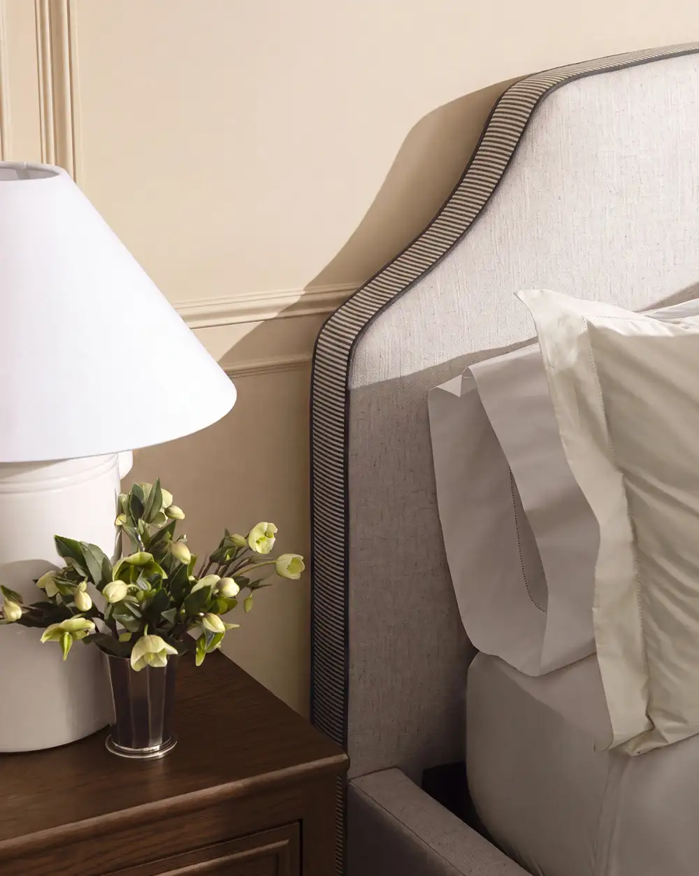 Upholstered Oak Bed