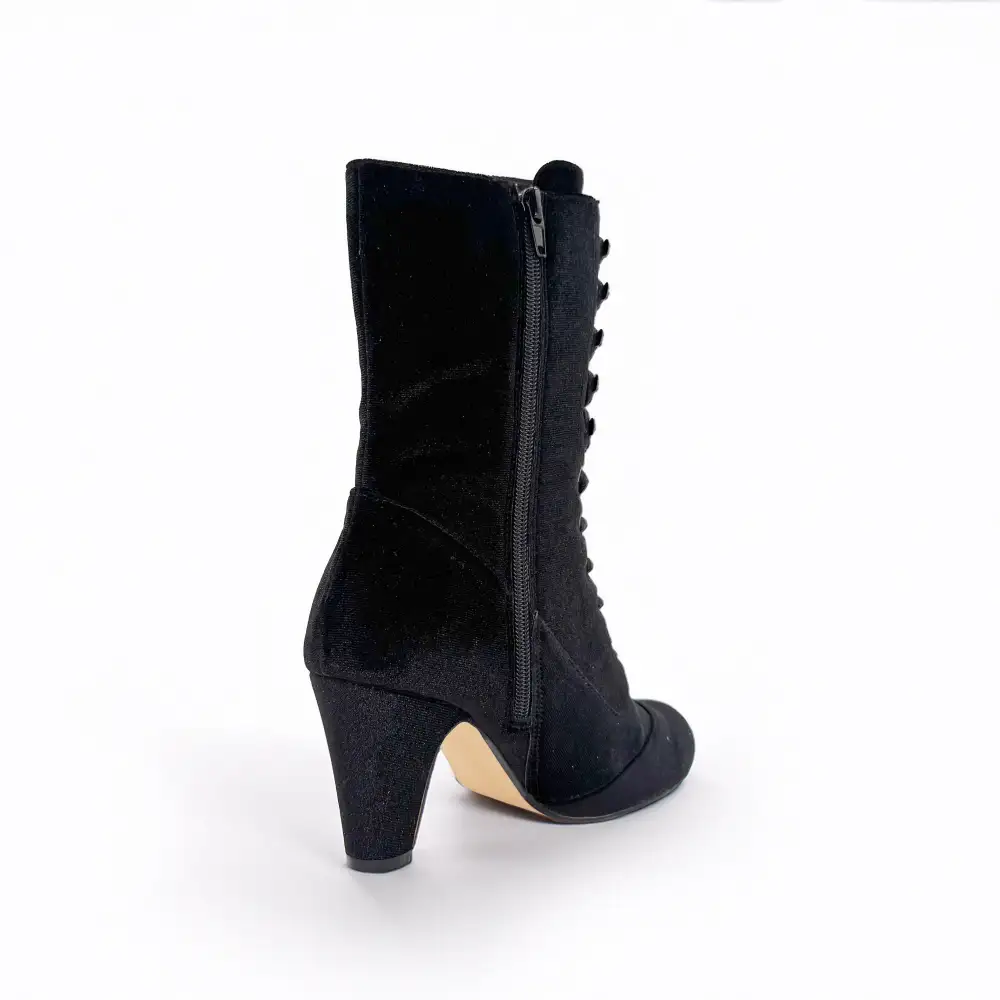 Velvet Victorian Ankle Boots