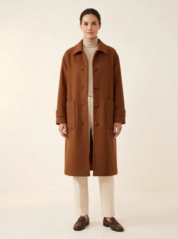 Classic Wool-Blend Outerwear Coat