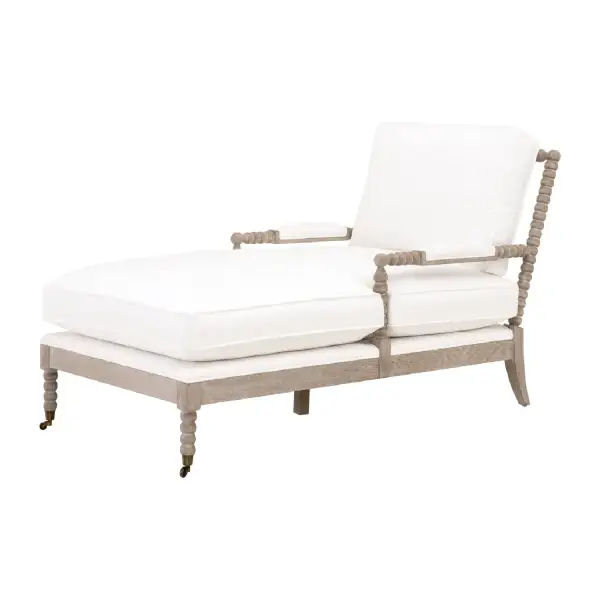 Curved Upholstered Chaise Lounge