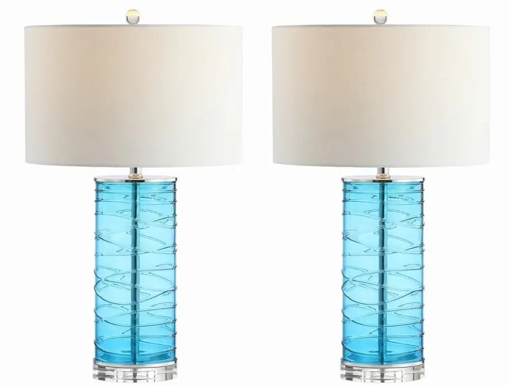Modern Fused Glass Cylinder LED Table Lamp