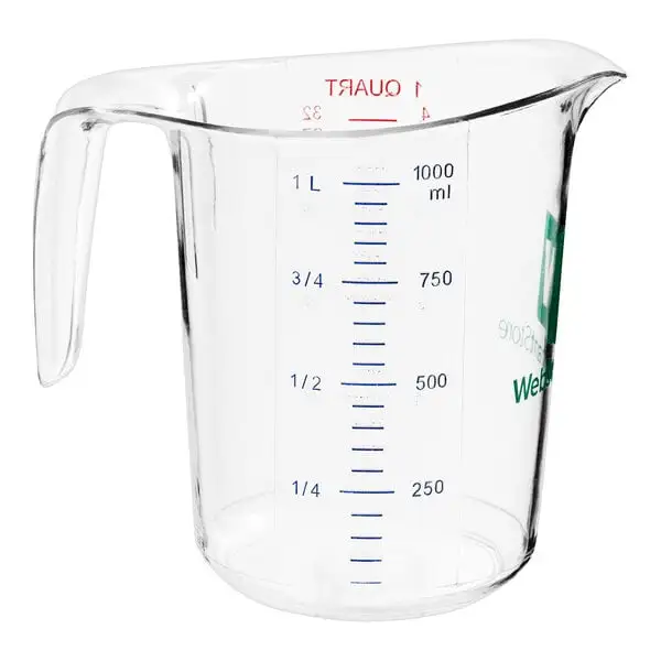 Low-Profile Plastic Measuring Cup