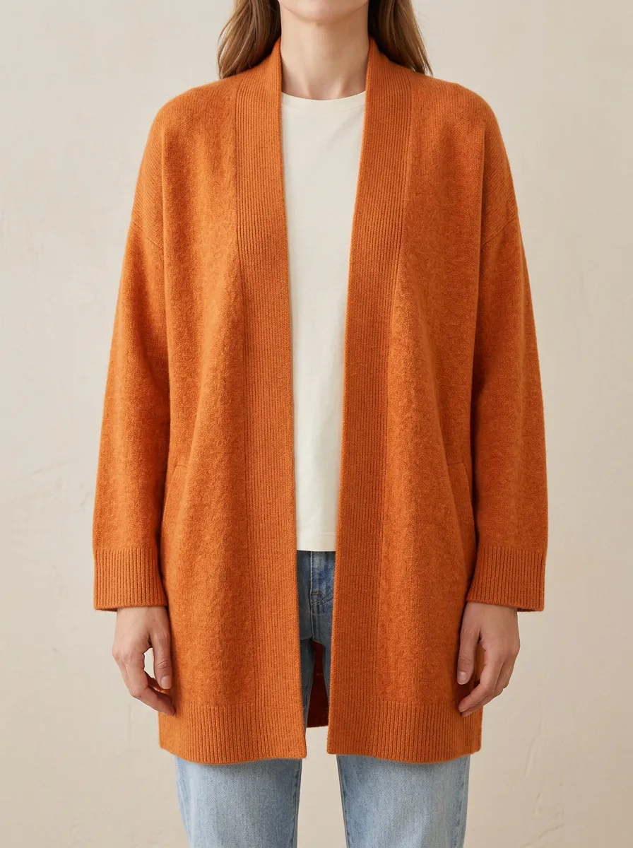 Warm Open-Front Knit Cardigan