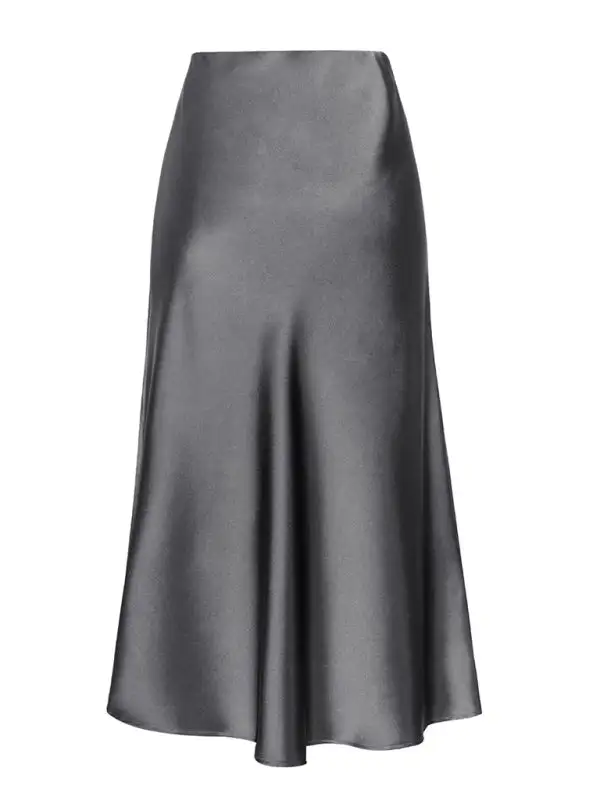 Airy Simple Satin Skirt