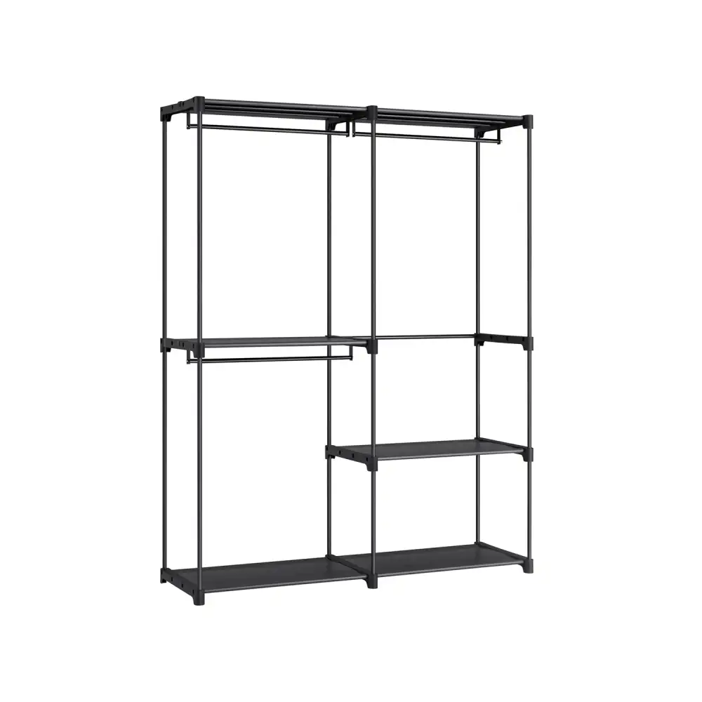 Open Clothes Rack With Hanging Rods