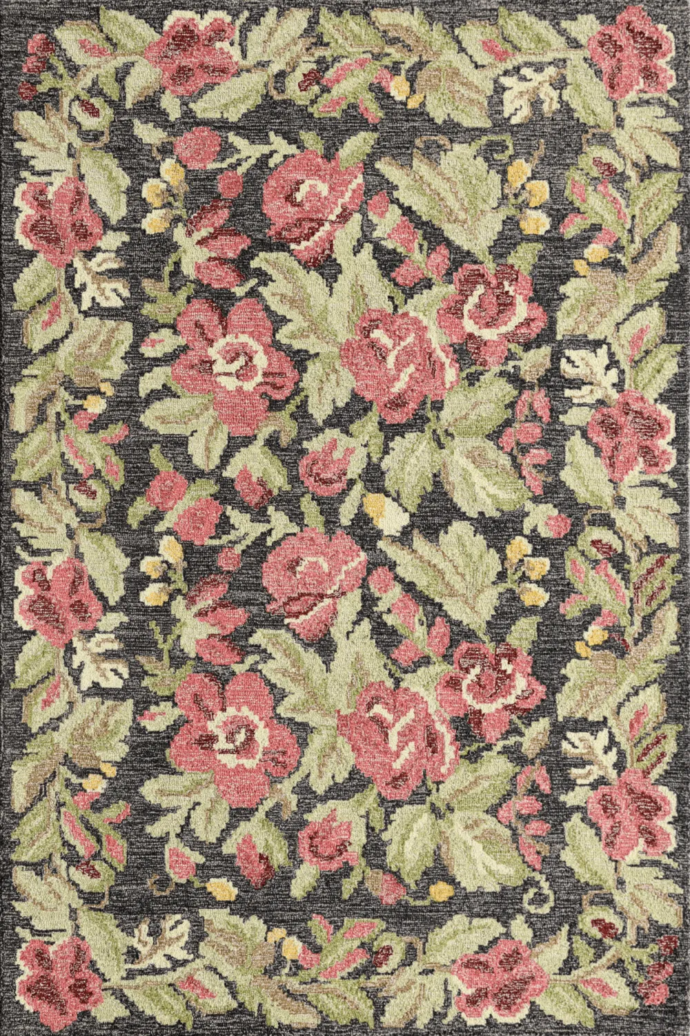 Hand Tufted Floral Wool Area Rug