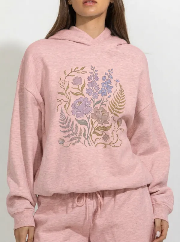Women's Botanical Nature Lover Floral Fern Printed Hoodie