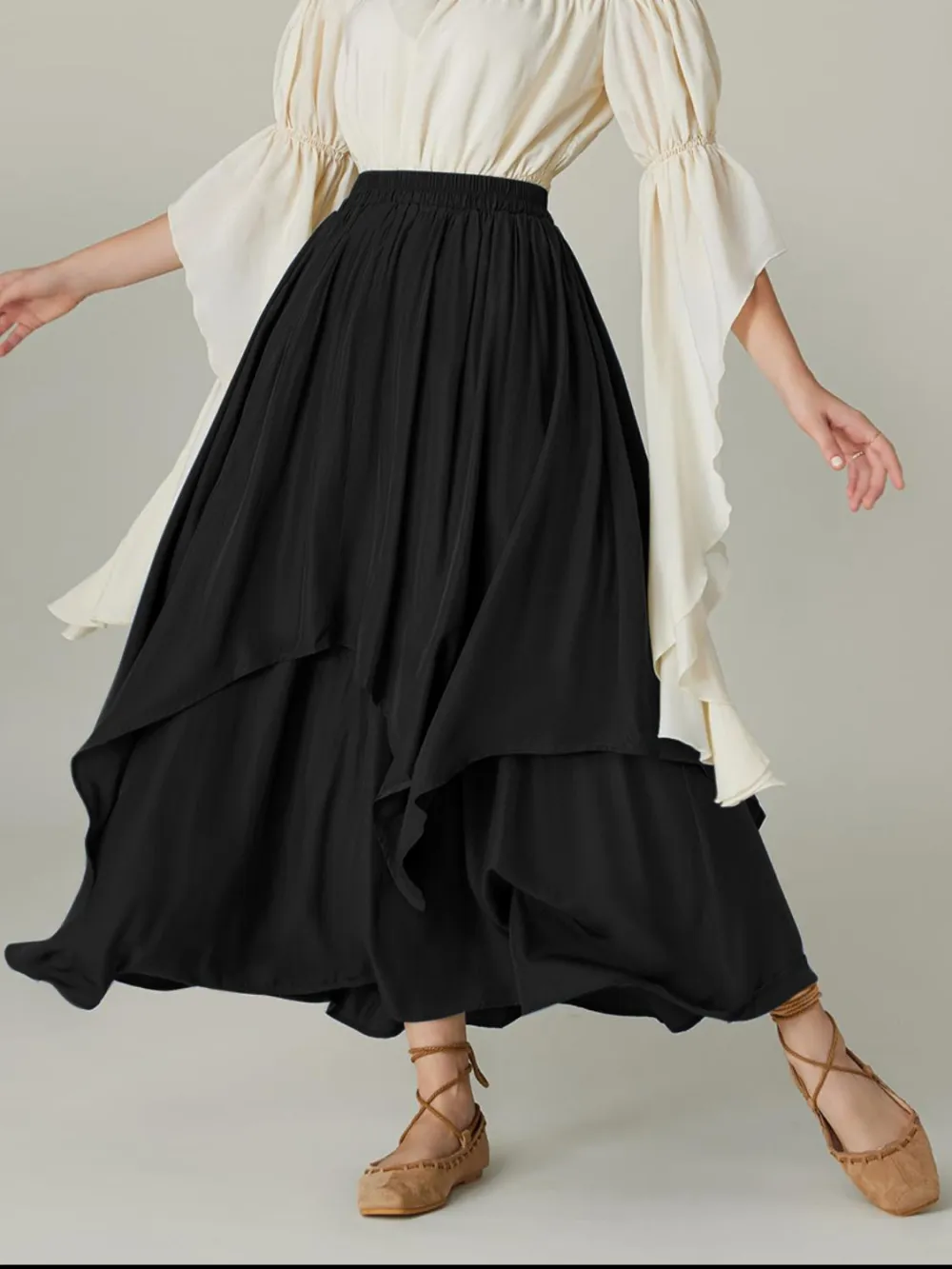 Smooth Ruched Smocked Skirt