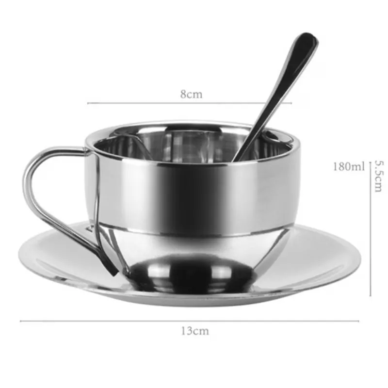 Modern Metal Coffee Cup Set