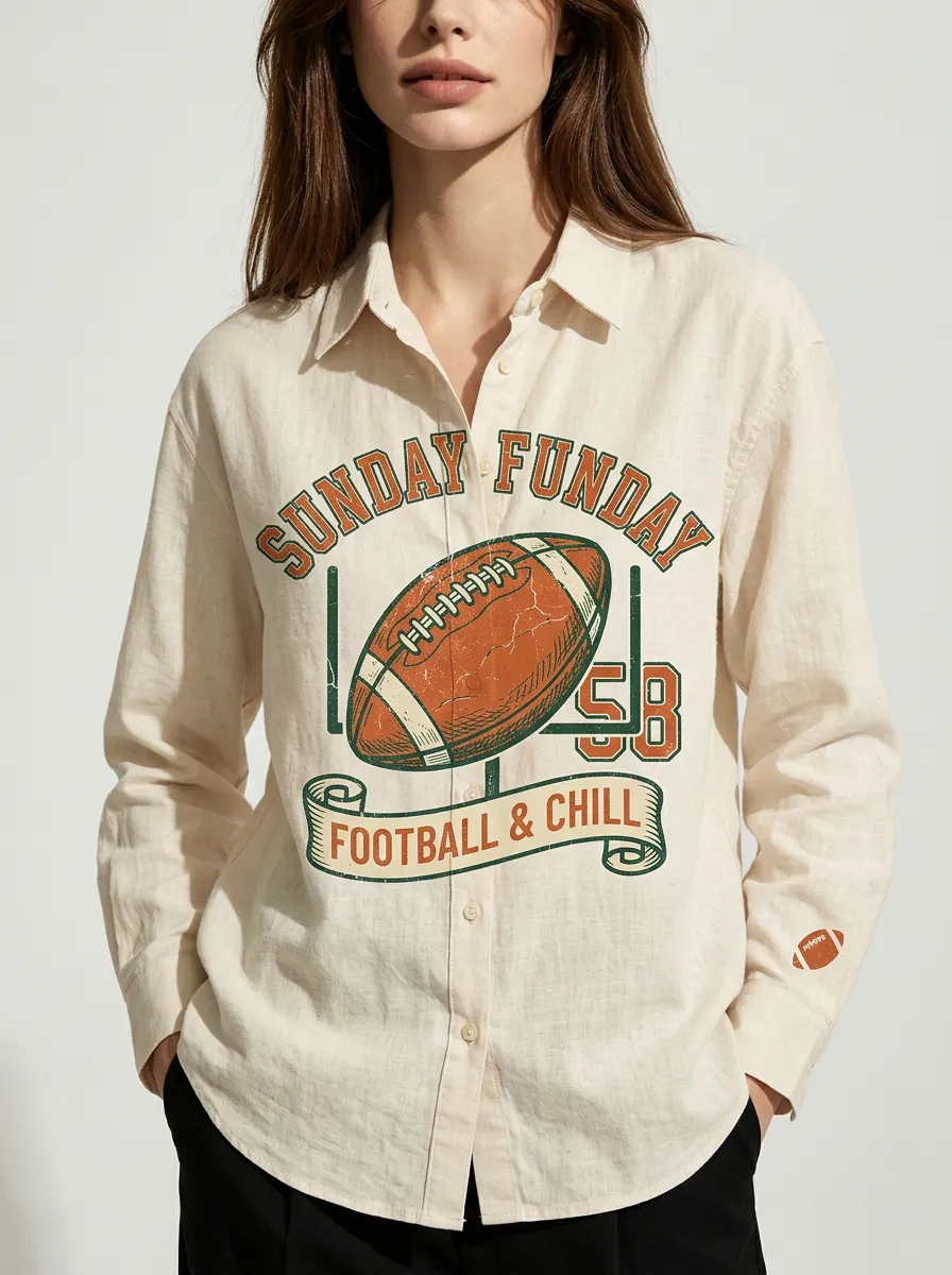 Football Graphic Casual Shirt