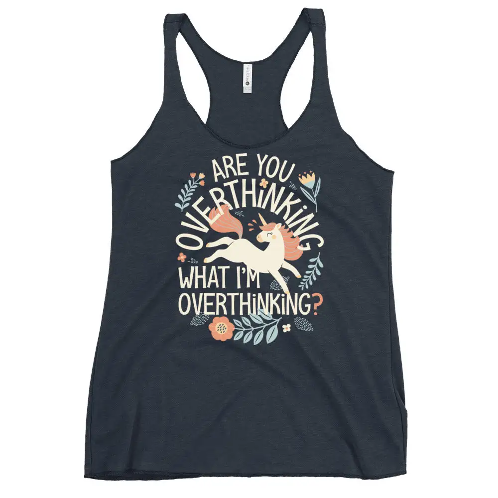 Overthinking Print Racerback Tank