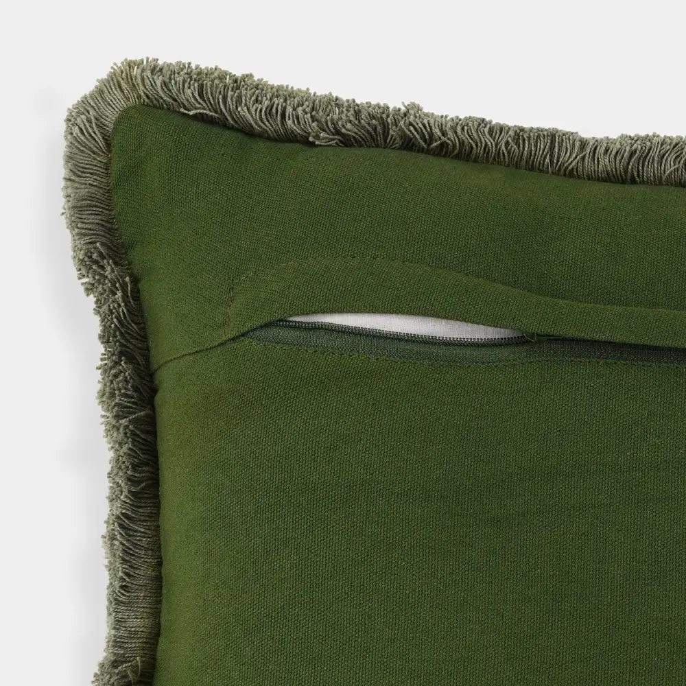 Green Palm Velvet Cushion Cover