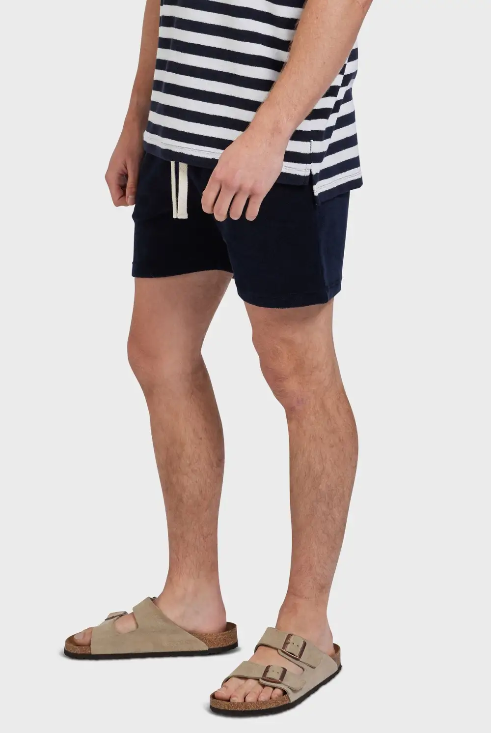 Lightweight Terry Lined Drawstring Beach Shorts