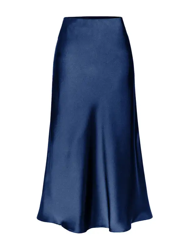 Airy Simple Satin Skirt