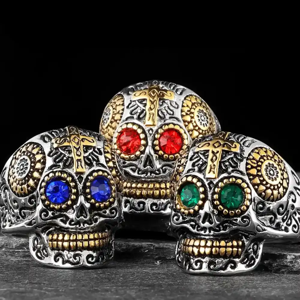 Men's Sugar Skull Ring