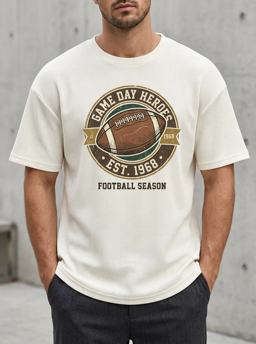 Football Graphic Casual T-Shirt