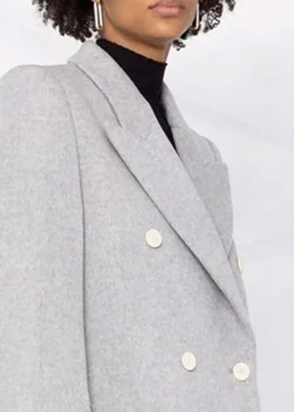 Padded Shoulders Maxi Coat