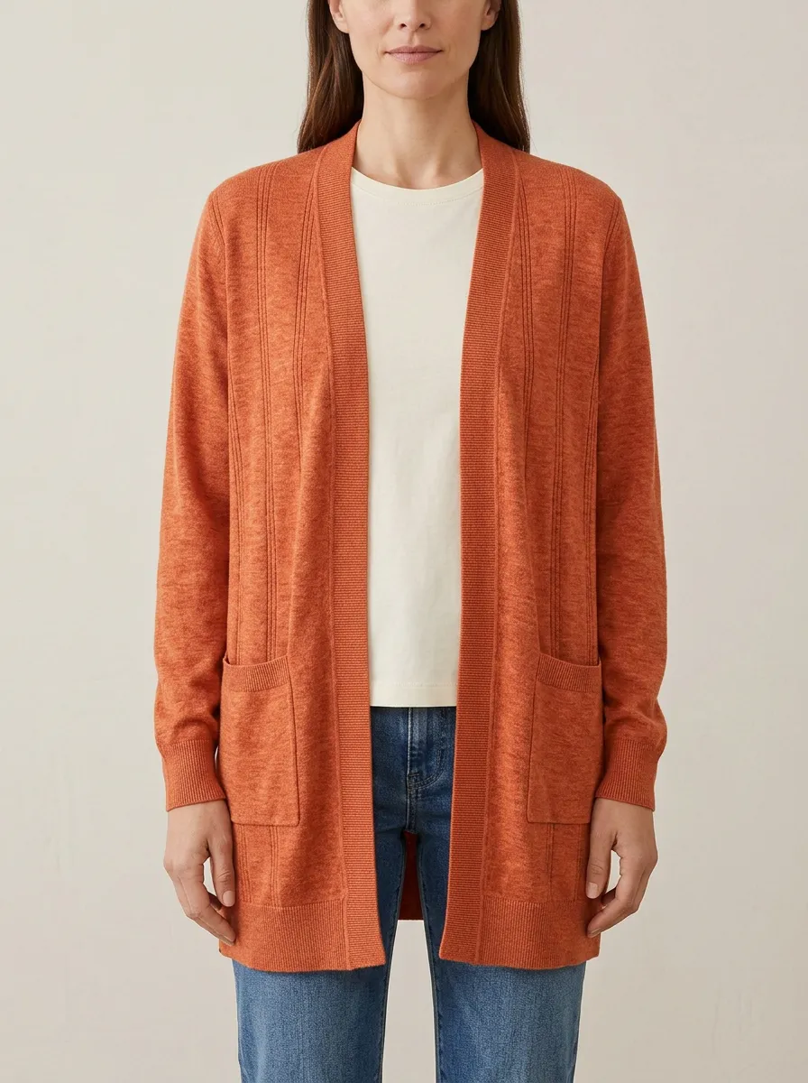 Refined Ribbed-Knit Knit Cardigan