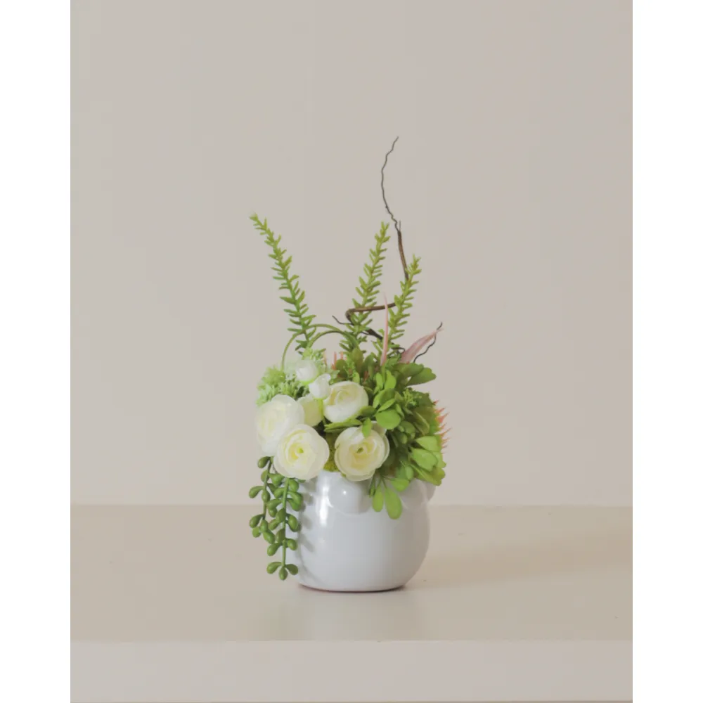 Ranunculus Greenery Pot Arrangement