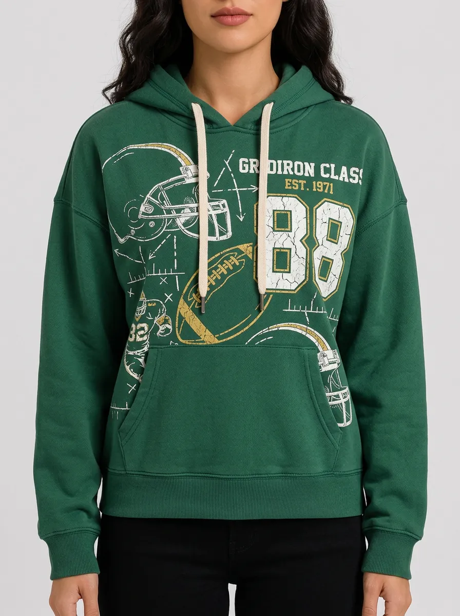 Women's Goal Line Heritage Football Hoodie