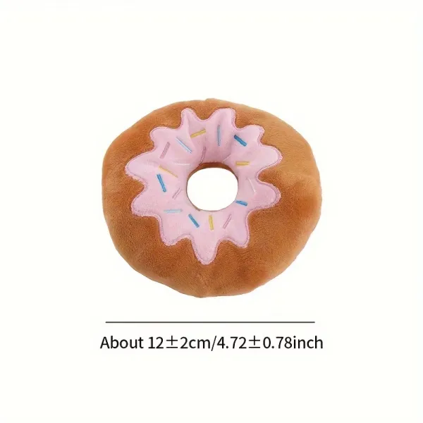 Colorful Plush Donut Dog Toy
