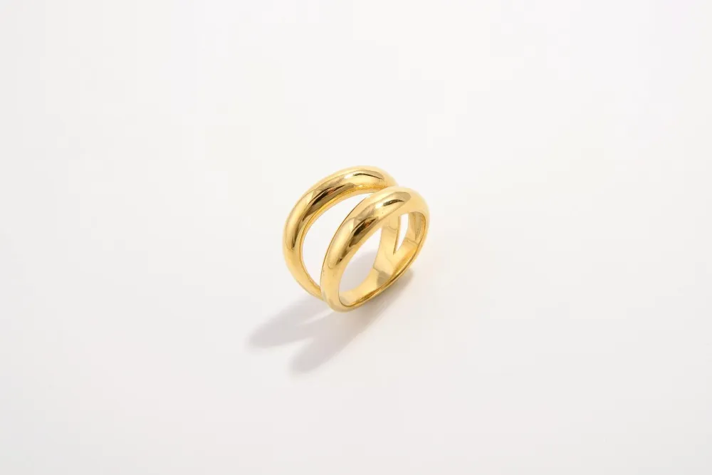 Bold-Form Minimal Everyday Fashion Ring