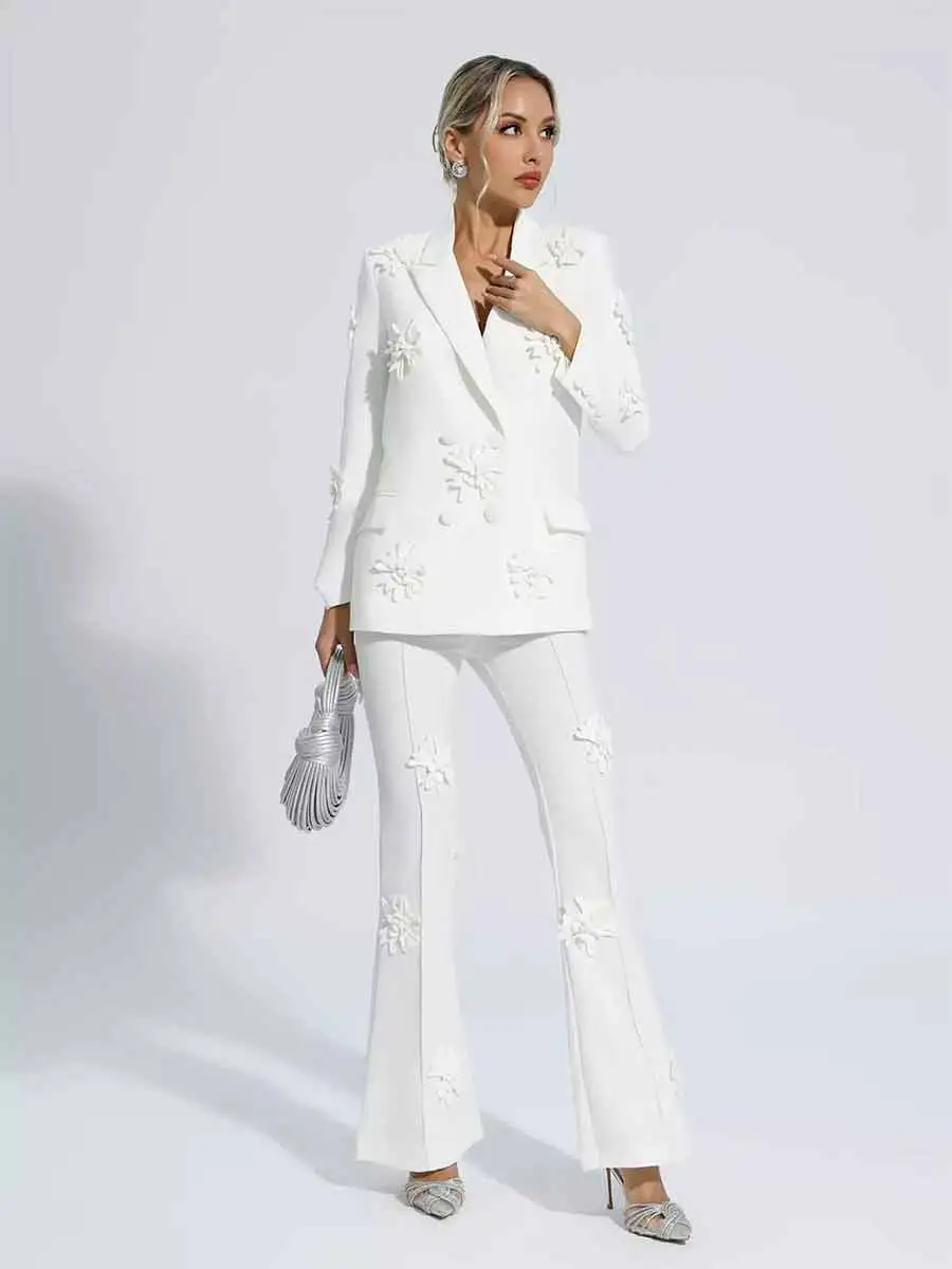 Heidi Jacquard Floral Suit Two Piece Set