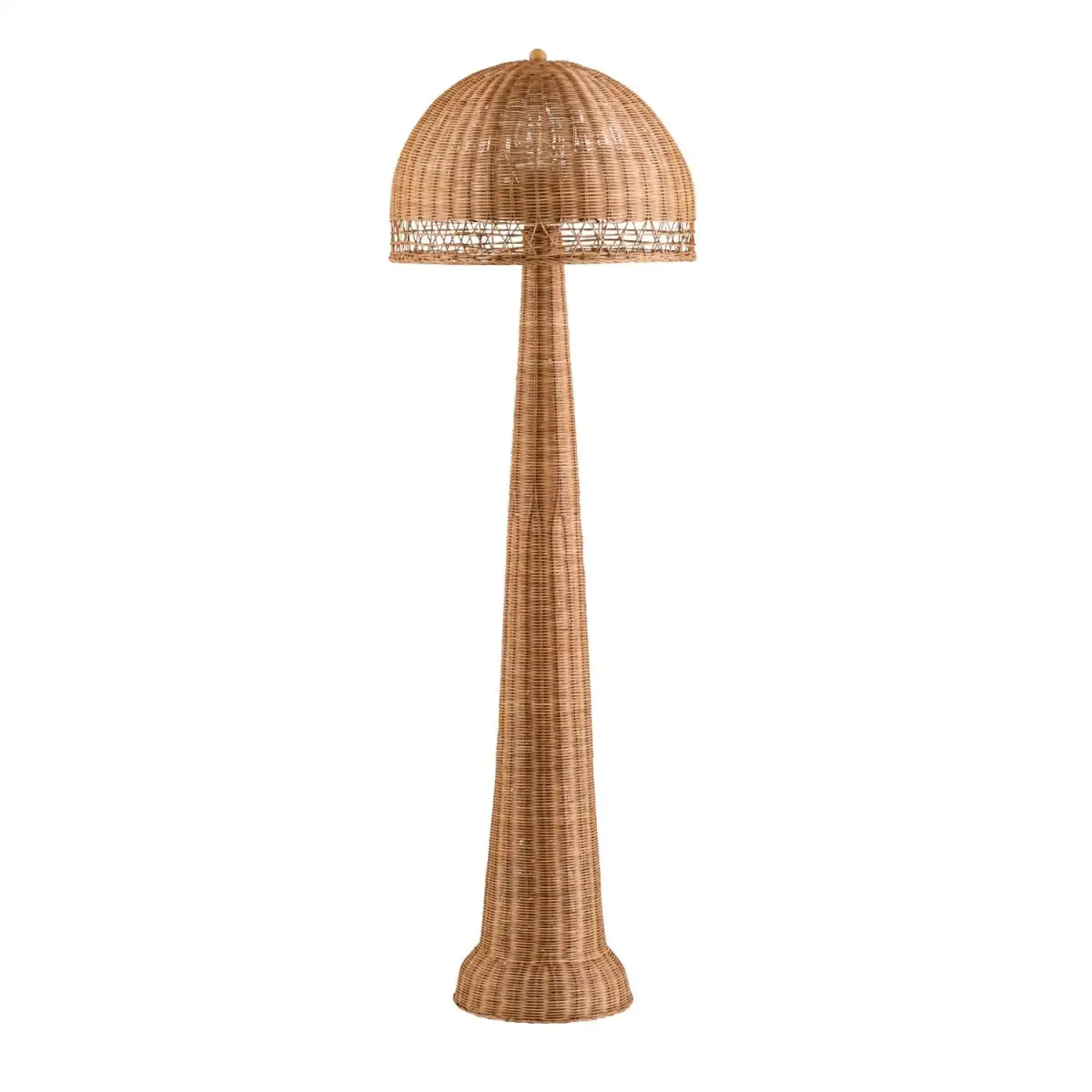 Modern Rattan Dome Floor Lamp