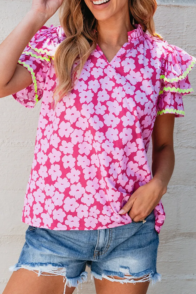 Floral Ruffled Blouse