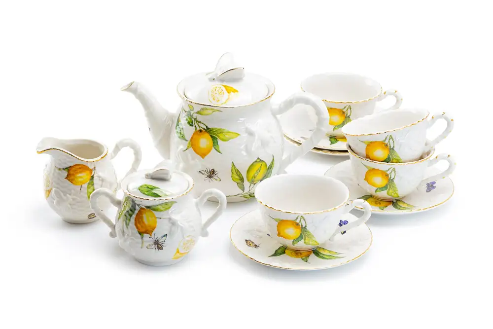 Lemon Bee Porcelain Tea Set